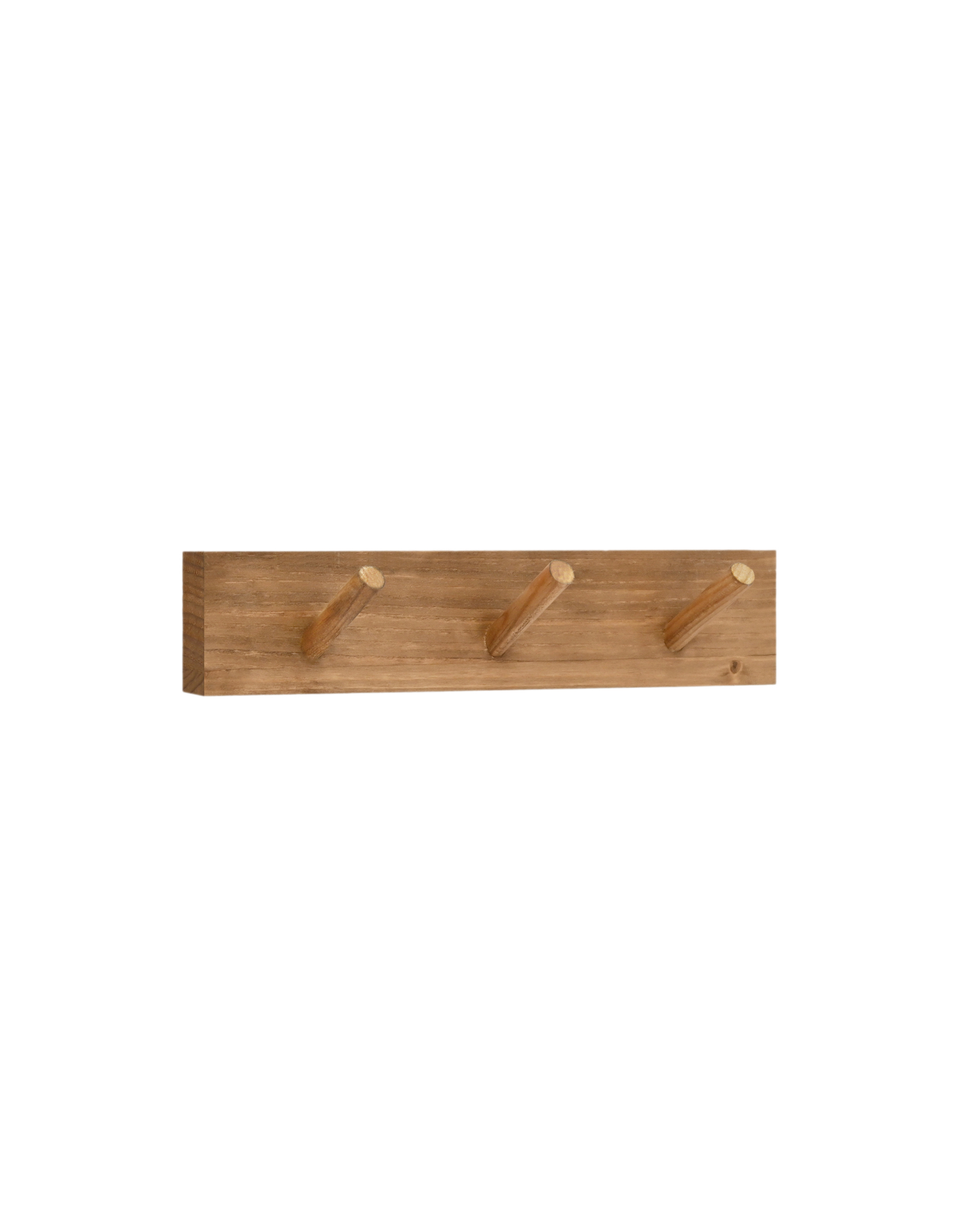 Colgador de pared de madera maciza en tono roble oscuro de 26x5cm - DECOWOOD