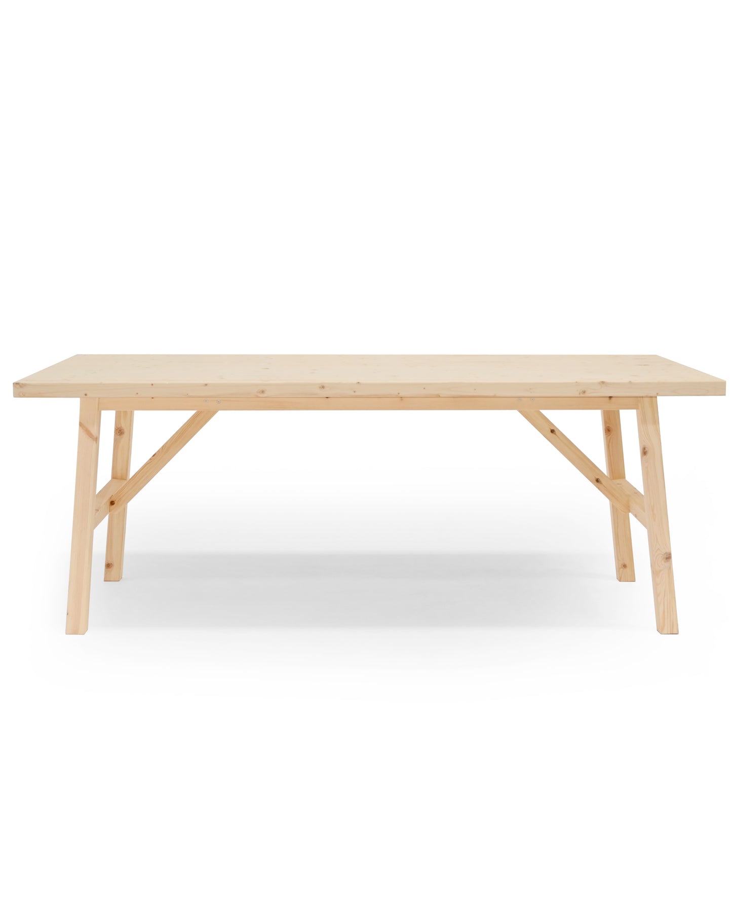 Mesa de comedor de madera maciza en tono natural de 120x90cm - DECOWOOD