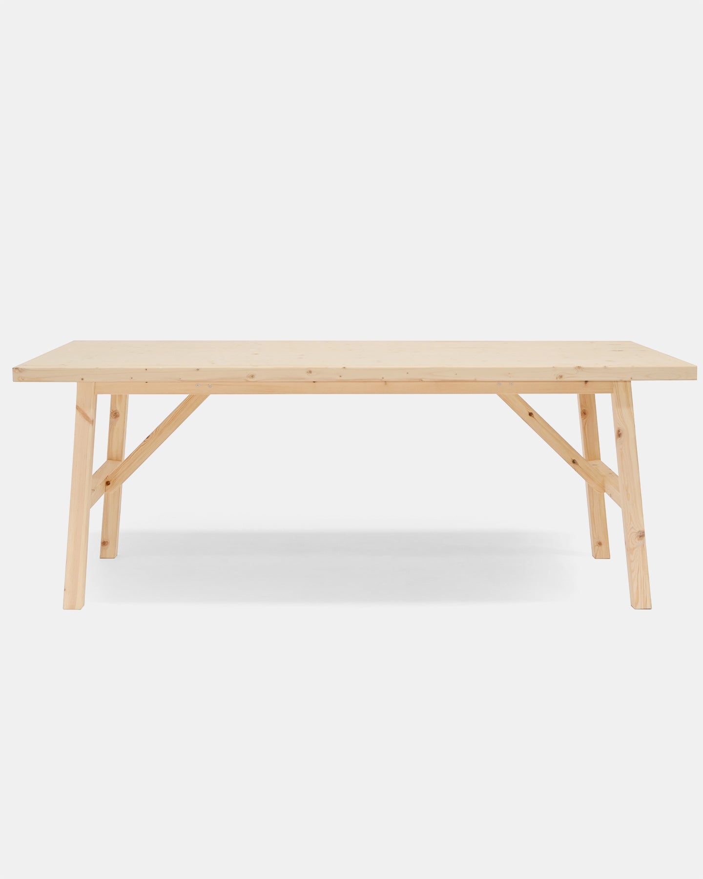 Mesa de comedor de madera maciza en tono natural de 160x90cm - DECOWOOD