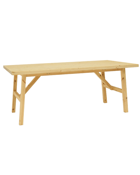 Mesa de comedor de madera maciza en tono olivo de 120x90cm - DECOWOOD