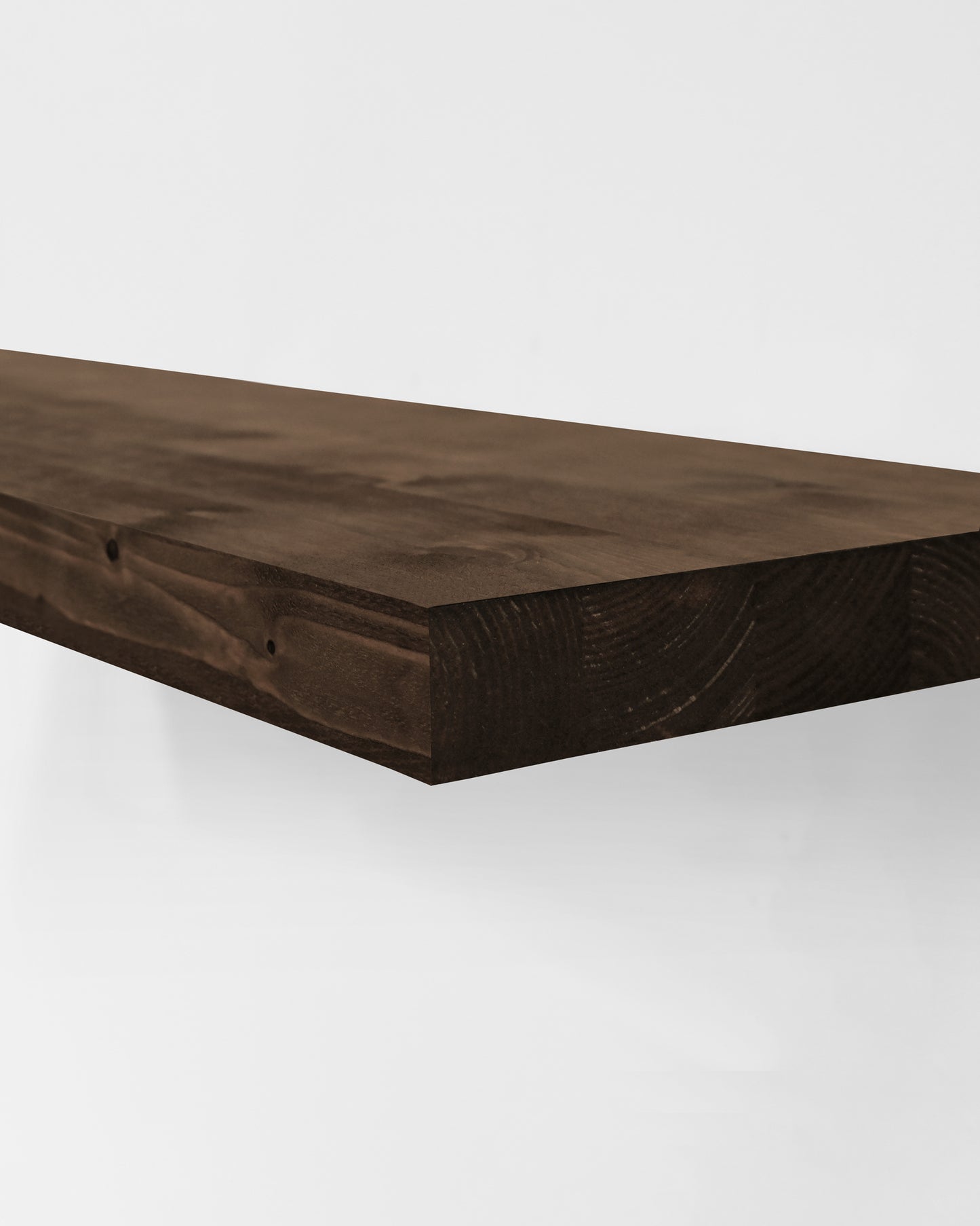 Estantería de madera maciza flotante acabado nogal 160cm - DECOWOOD