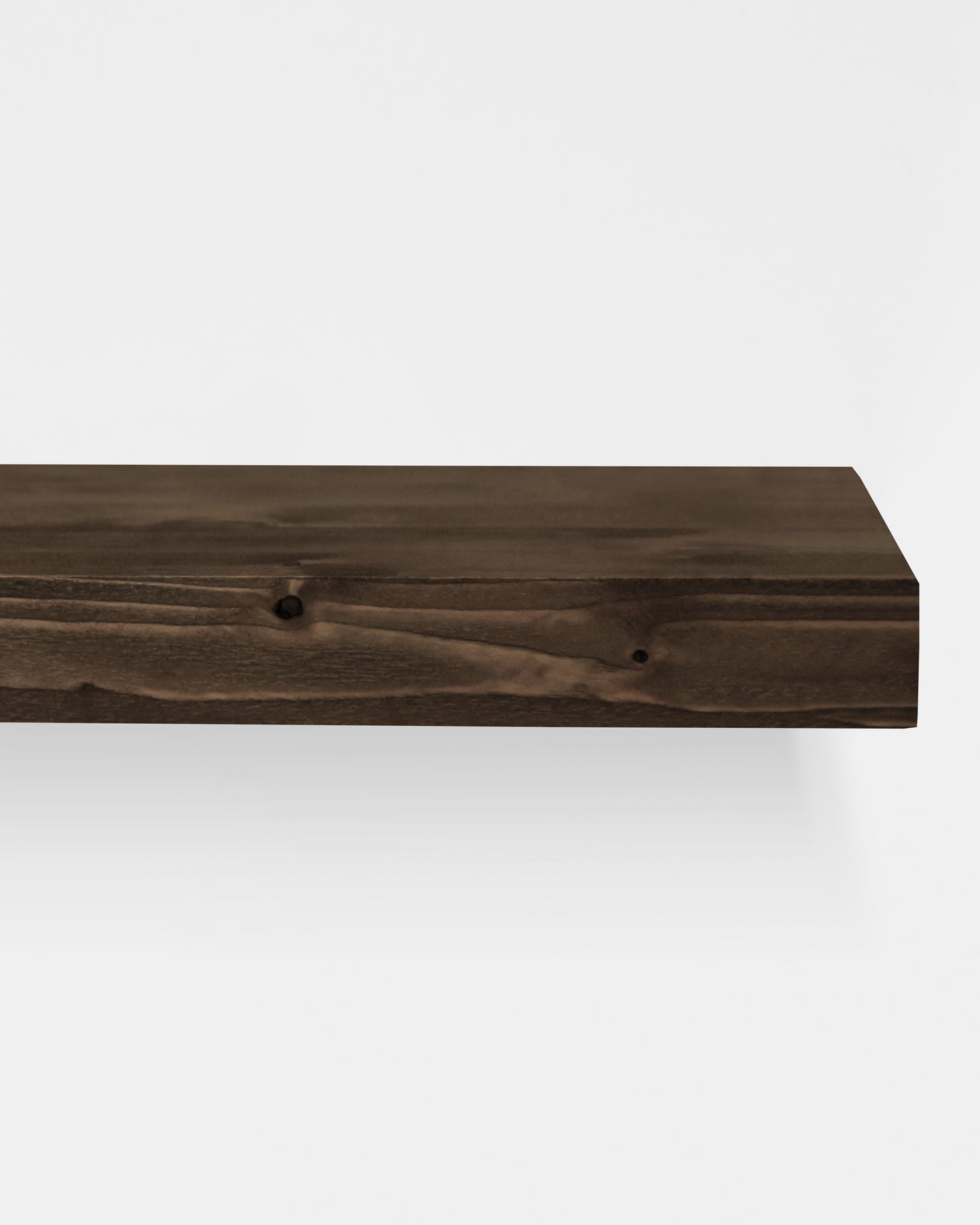 Estantería de madera maciza flotante acabado nogal 80cm - DECOWOOD