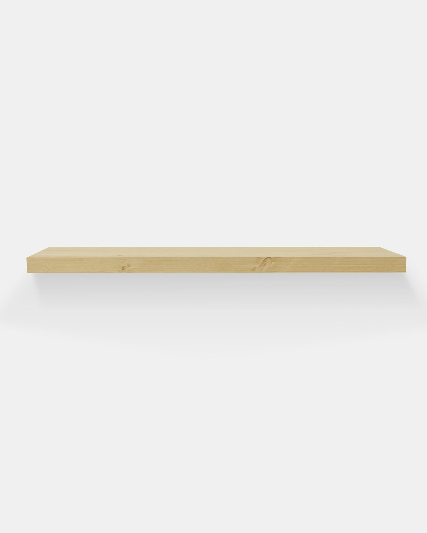 Pack 2 estanterías de madera maciza flotante acabado olivo 120cm - DECOWOOD