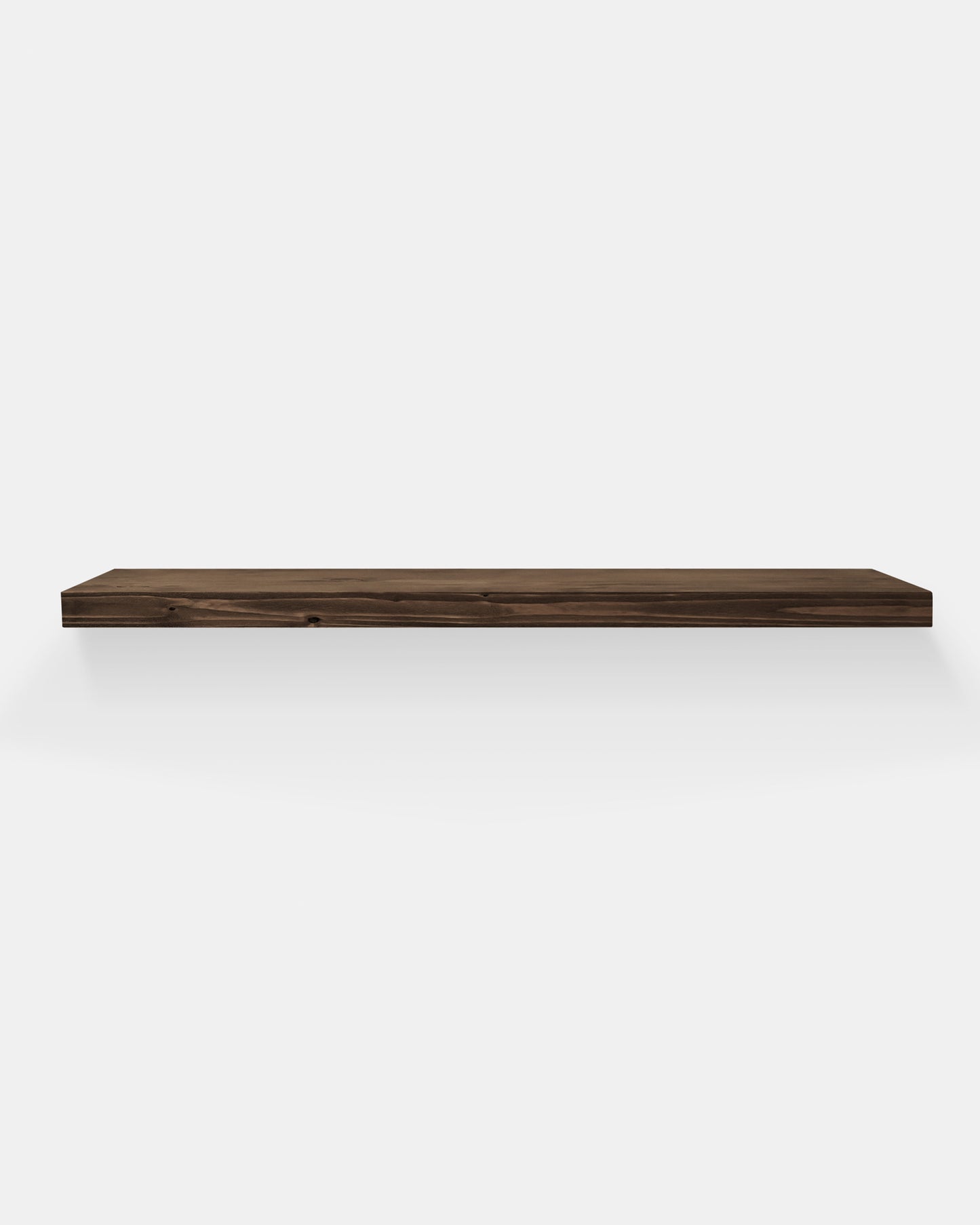 Pack 2 estanterías de madera maciza flotante acabado nogal 60cm - DECOWOOD