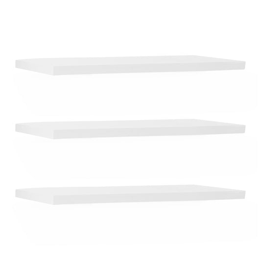 Pack 3 estanterías de madera maciza flotante acabado blanco 120cm - DECOWOOD