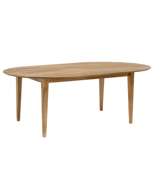 Mesa de comedor de madera maciza roble oscuro 180x80cm - DECOWOOD