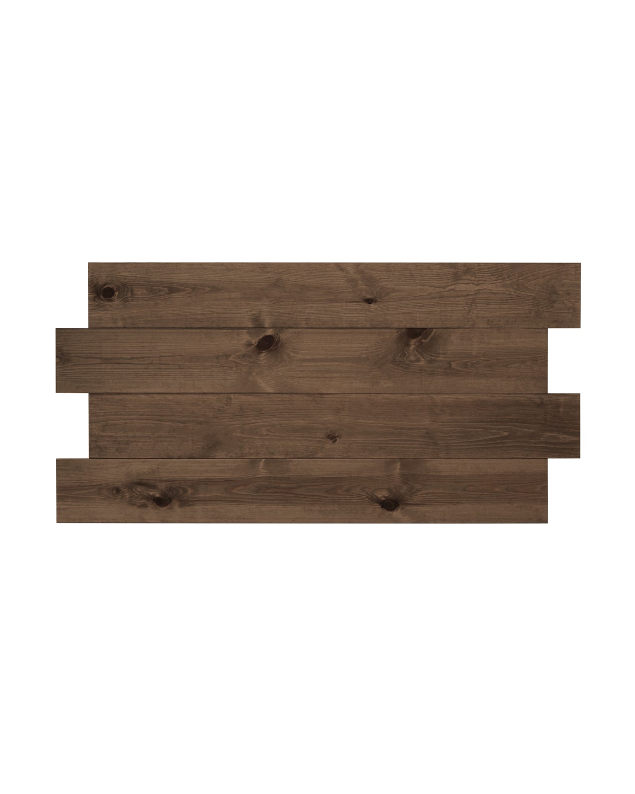 Cabecero de madera maciza asimétrico tono nogal 120x60cm - DECOWOOD