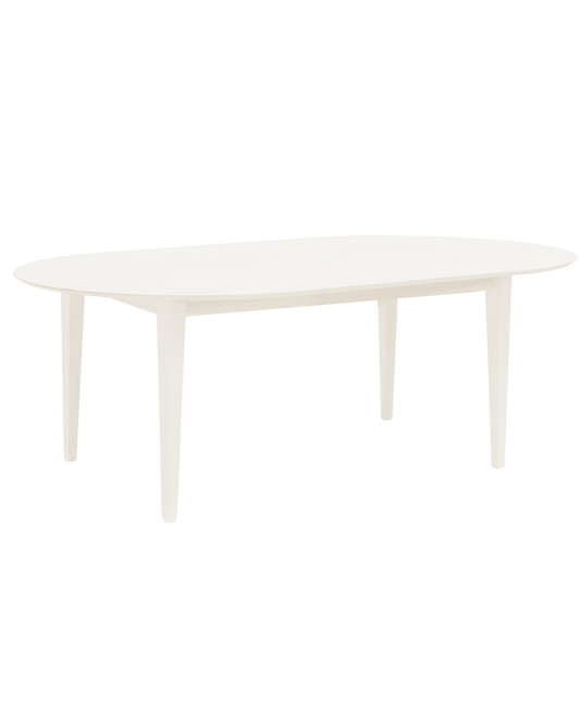 Mesa de comedor de madera maciza blanca 120x80cm - DECOWOOD