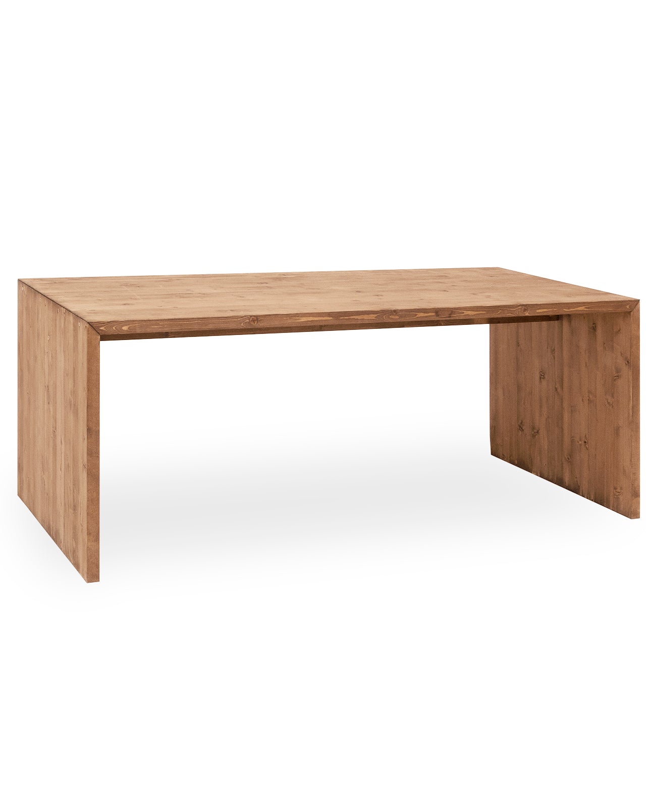 Mesa de comedor de madera maciza en tono roble oscuro de 160cm - DECOWOOD