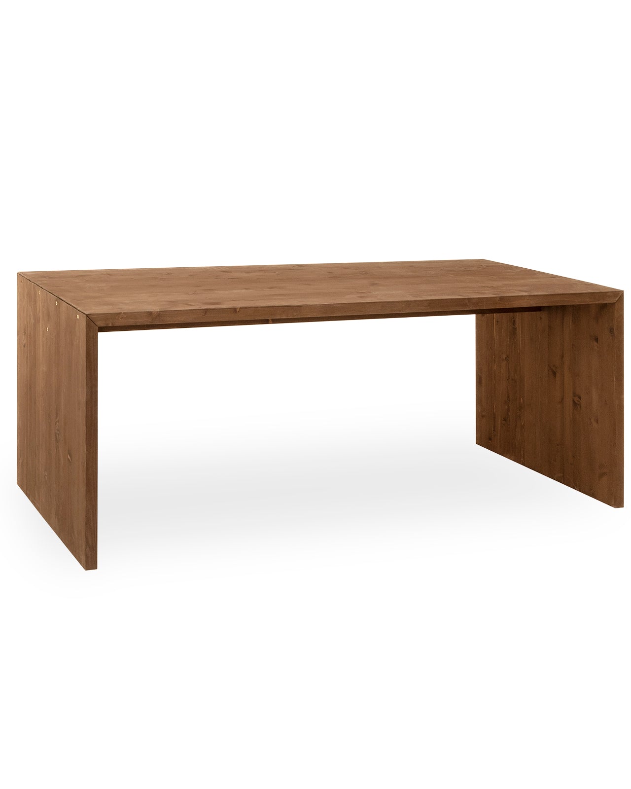 Mesa de comedor de madera maciza en tono nogal de 200cm - DECOWOOD