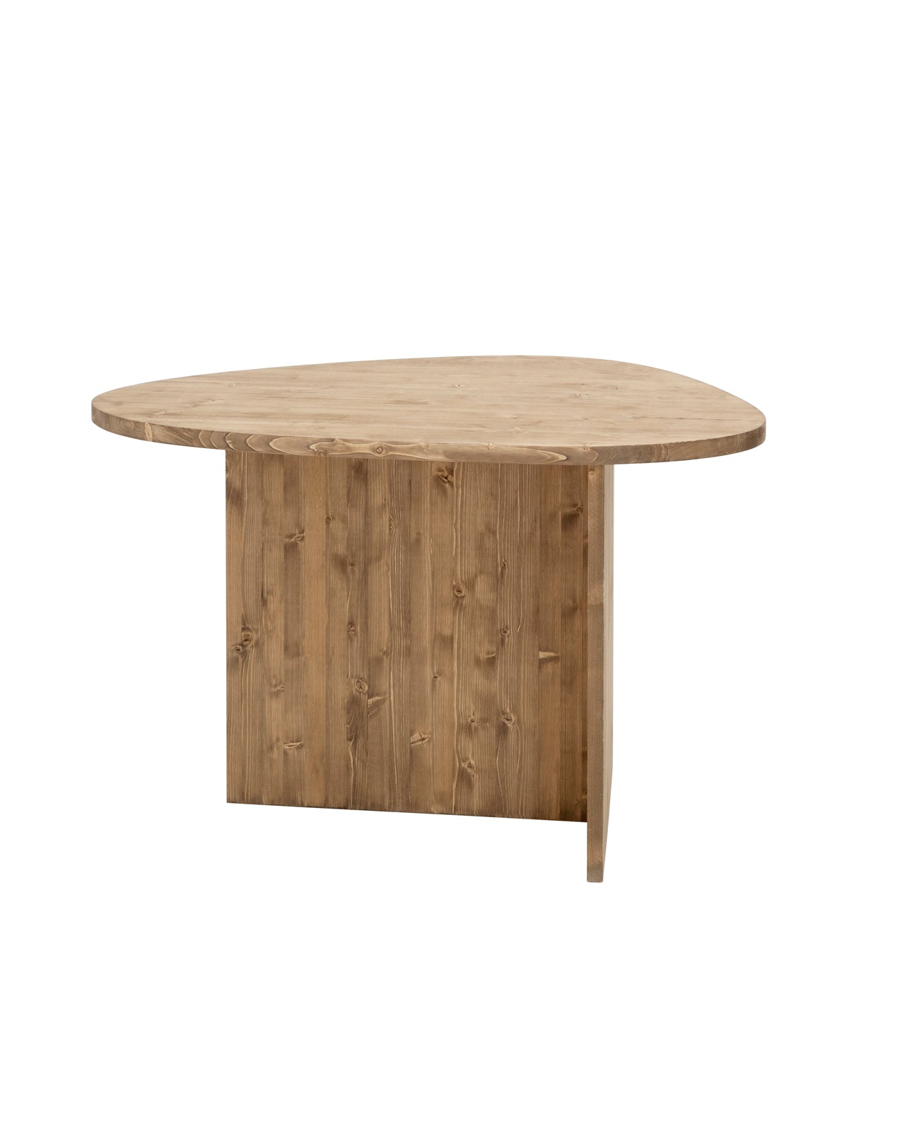 Mesa de centro de madera maciza en tono roble oscuro de 140cm - DECOWOOD