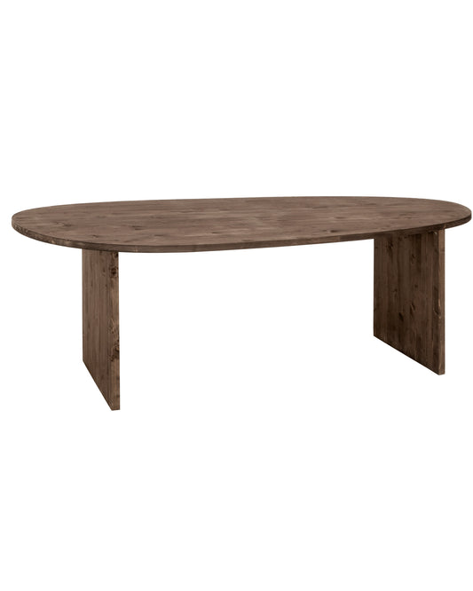 Mesa de centro de madera maciza en tono nogal de 180cm - DECOWOOD