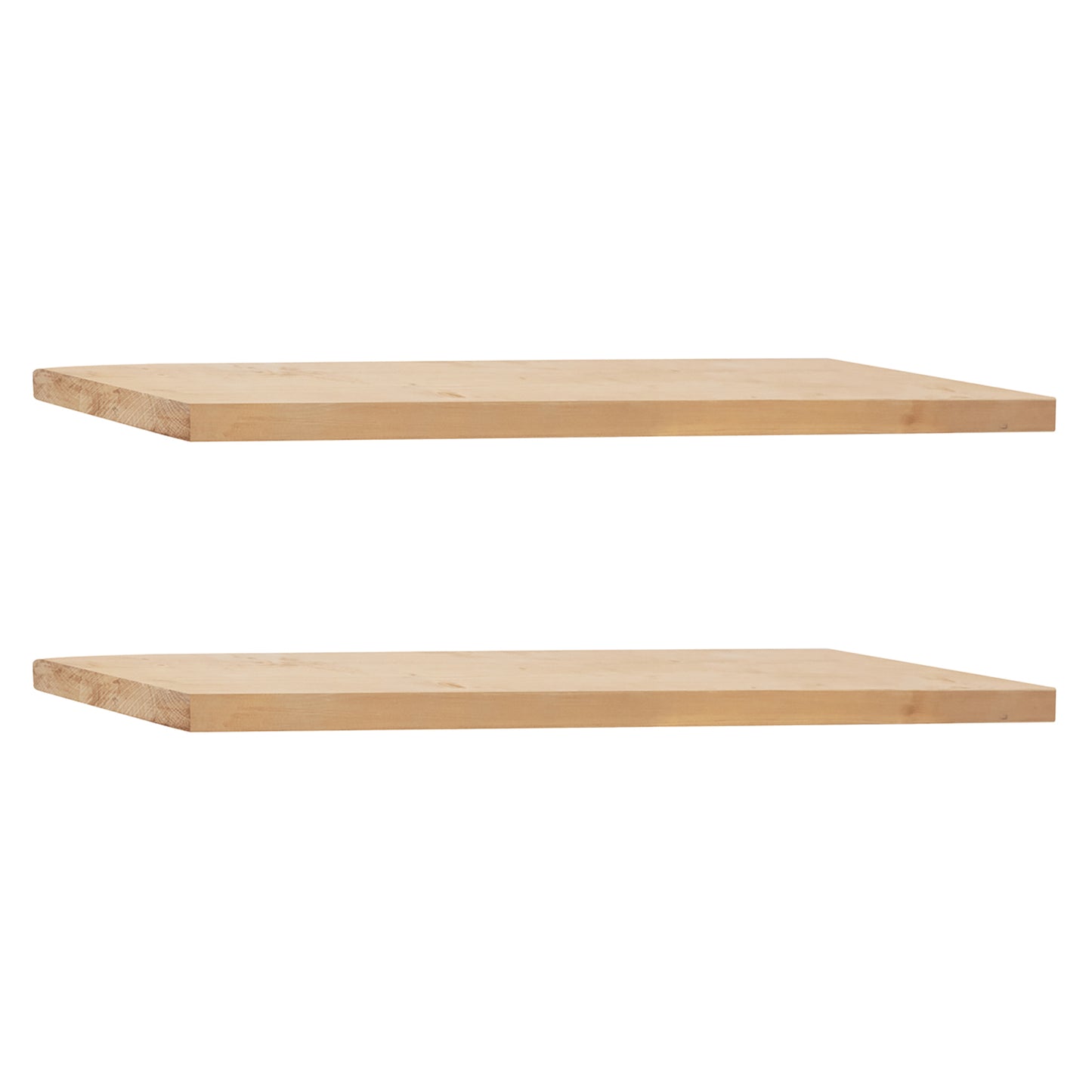 Pack 2 estanterías de madera maciza flotante acabado roble medio 100cm - DECOWOOD