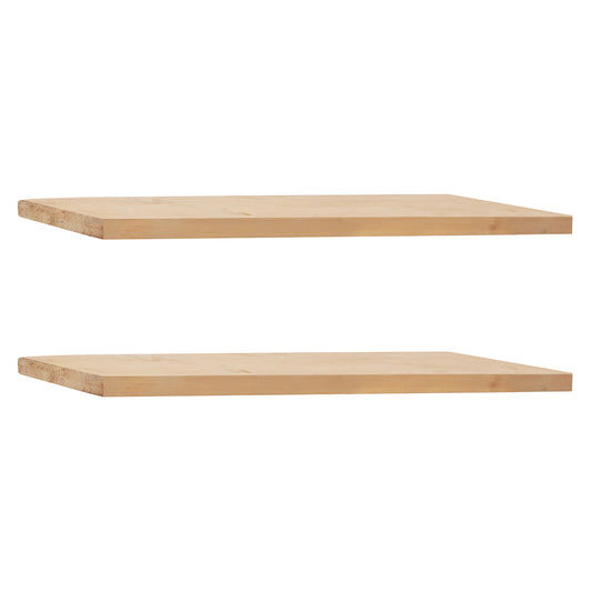 Pack 2 estanterías de madera maciza flotante acabado roble medio 120cm - DECOWOOD