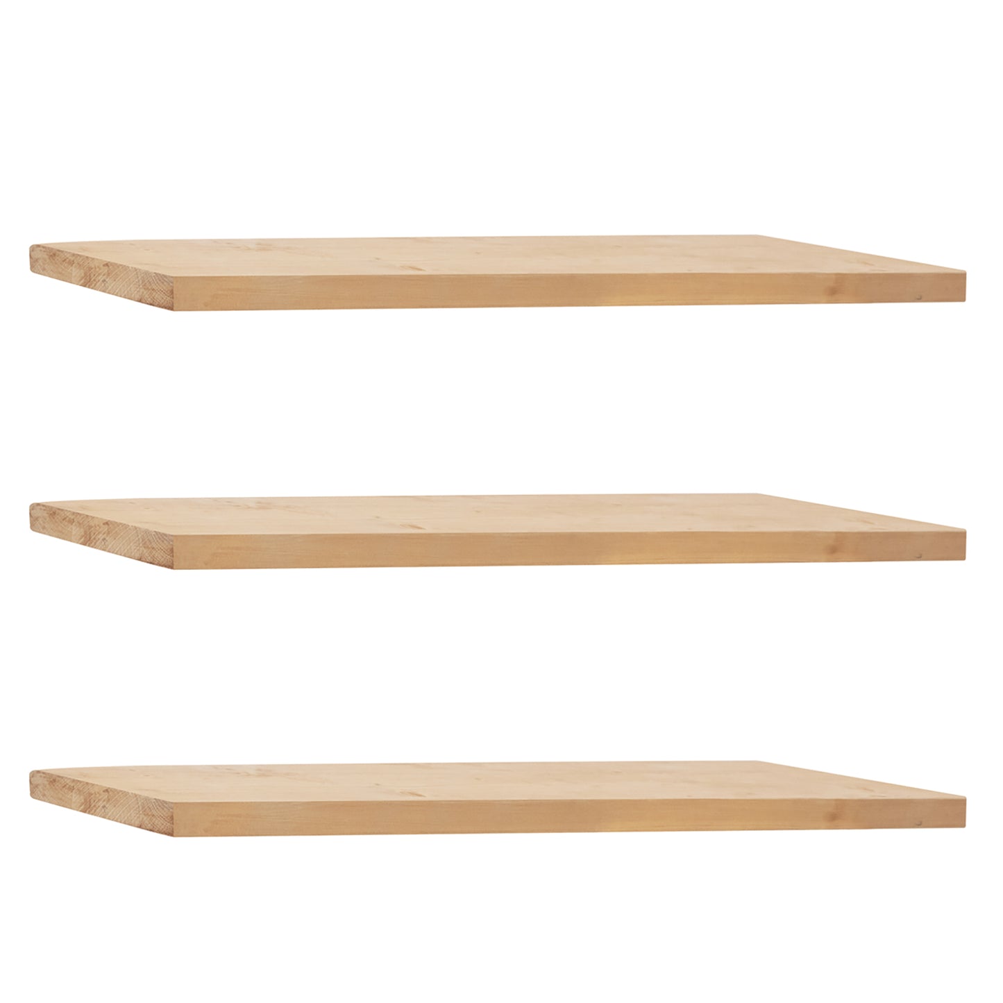 Pack 3 estanterías de madera maciza flotante acabado roble medio 60cm - DECOWOOD