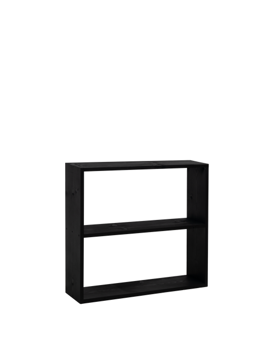 Estantería de madera mazica con 1 estante negro - DECOWOOD