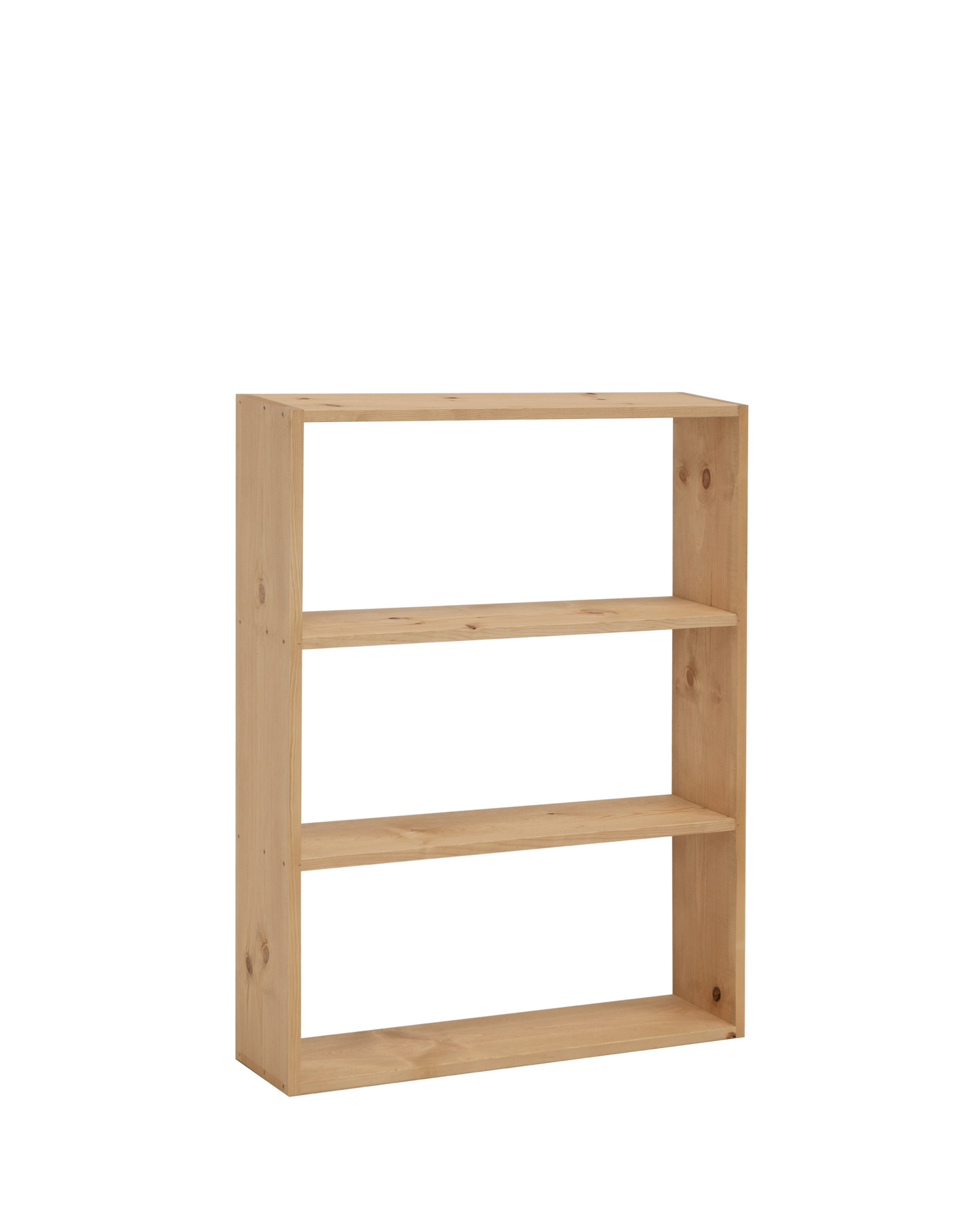 Estantería de madera maciza con 2 estantes roble medio - DECOWOOD