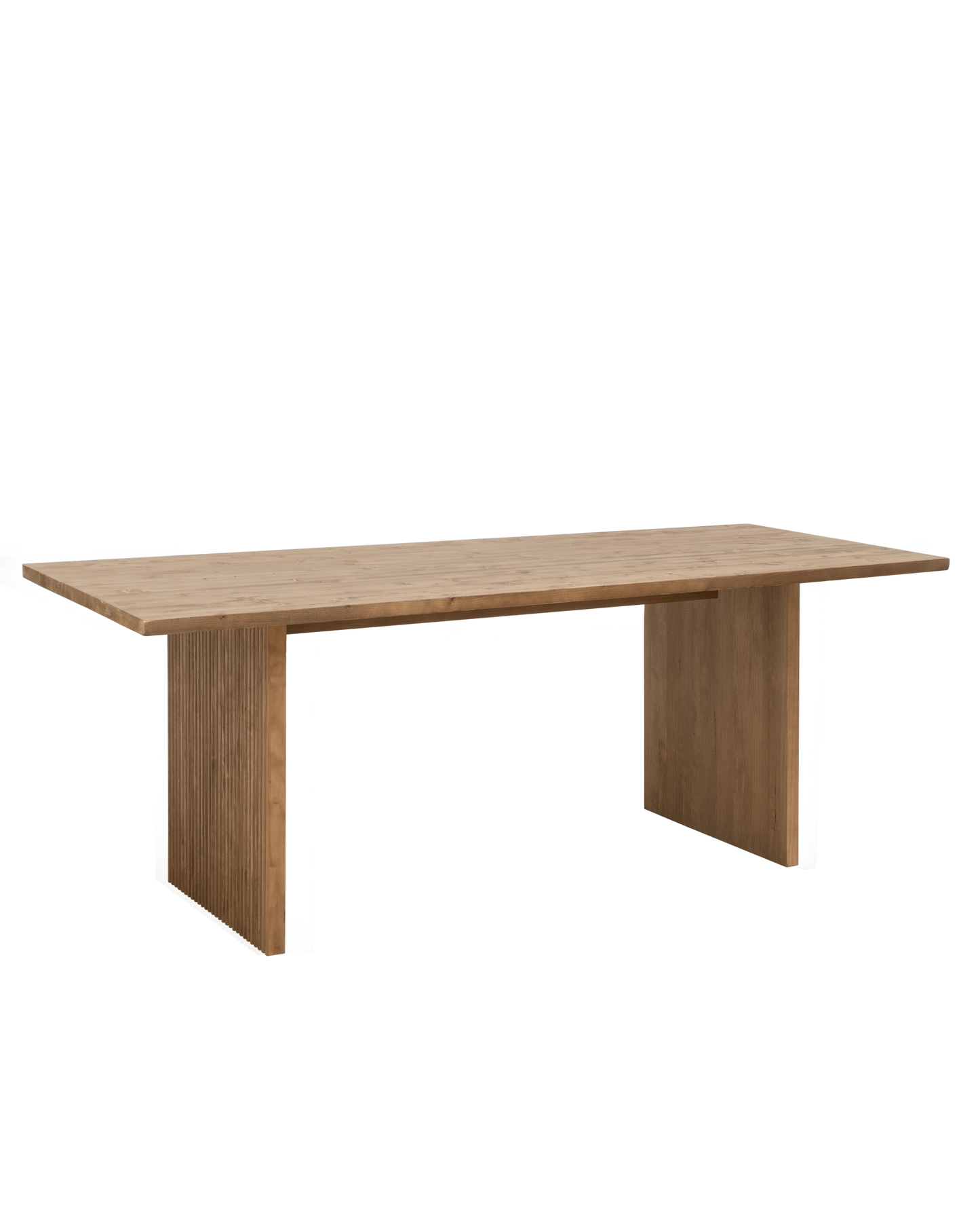 Mesa de comedor de madera maciza en tono roble oscuro de 180x75cm - DECOWOOD