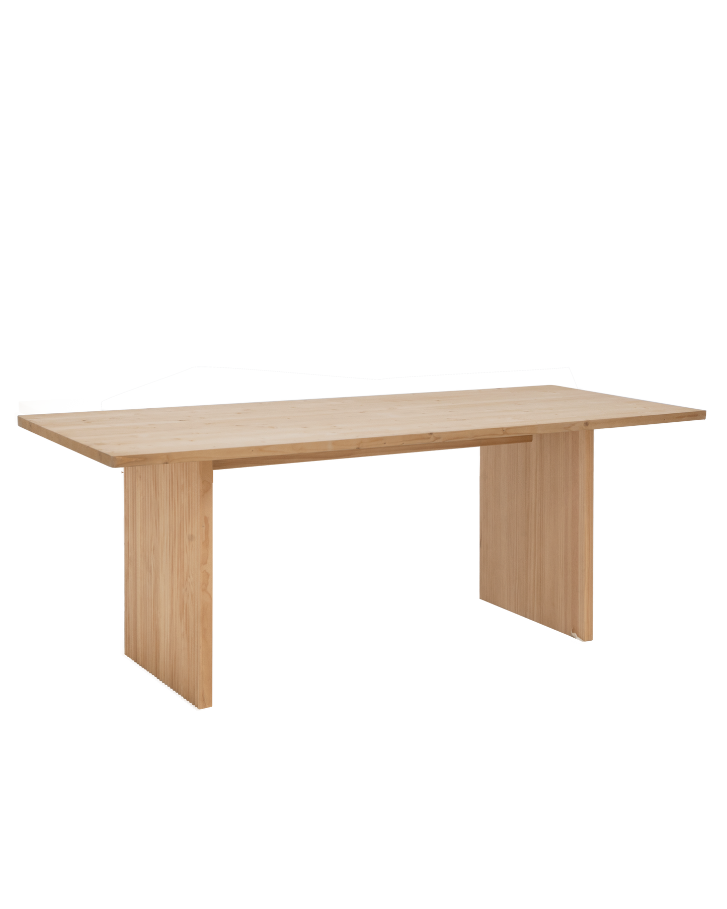 Mesa de comedor de madera maciza en tono roble medio de 140x75cm - DECOWOOD