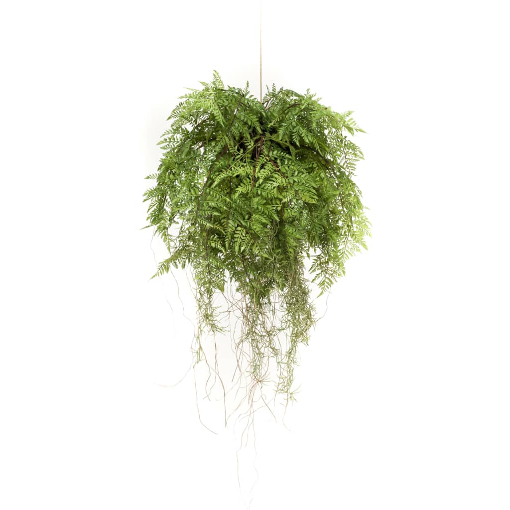Emerald Helecho colgante artificial con raíces 55 cm