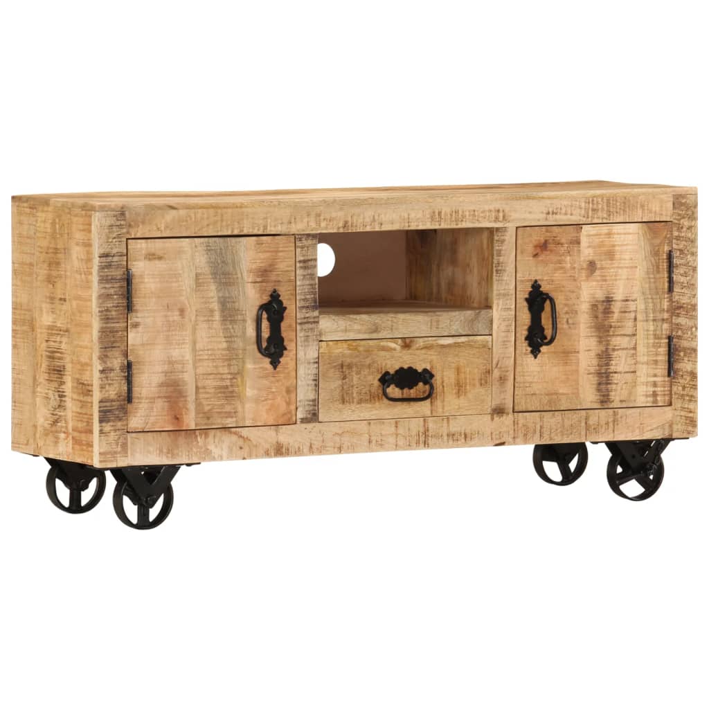 vidaXL Mueble de TV madera de mango rugosa 110x30x50 cm