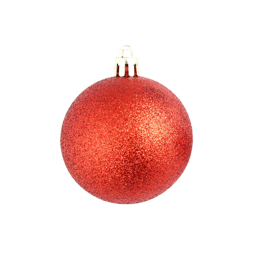 vidaXL Lote de bolas de Navidad 100 unidades rojas 3/4/6 cm