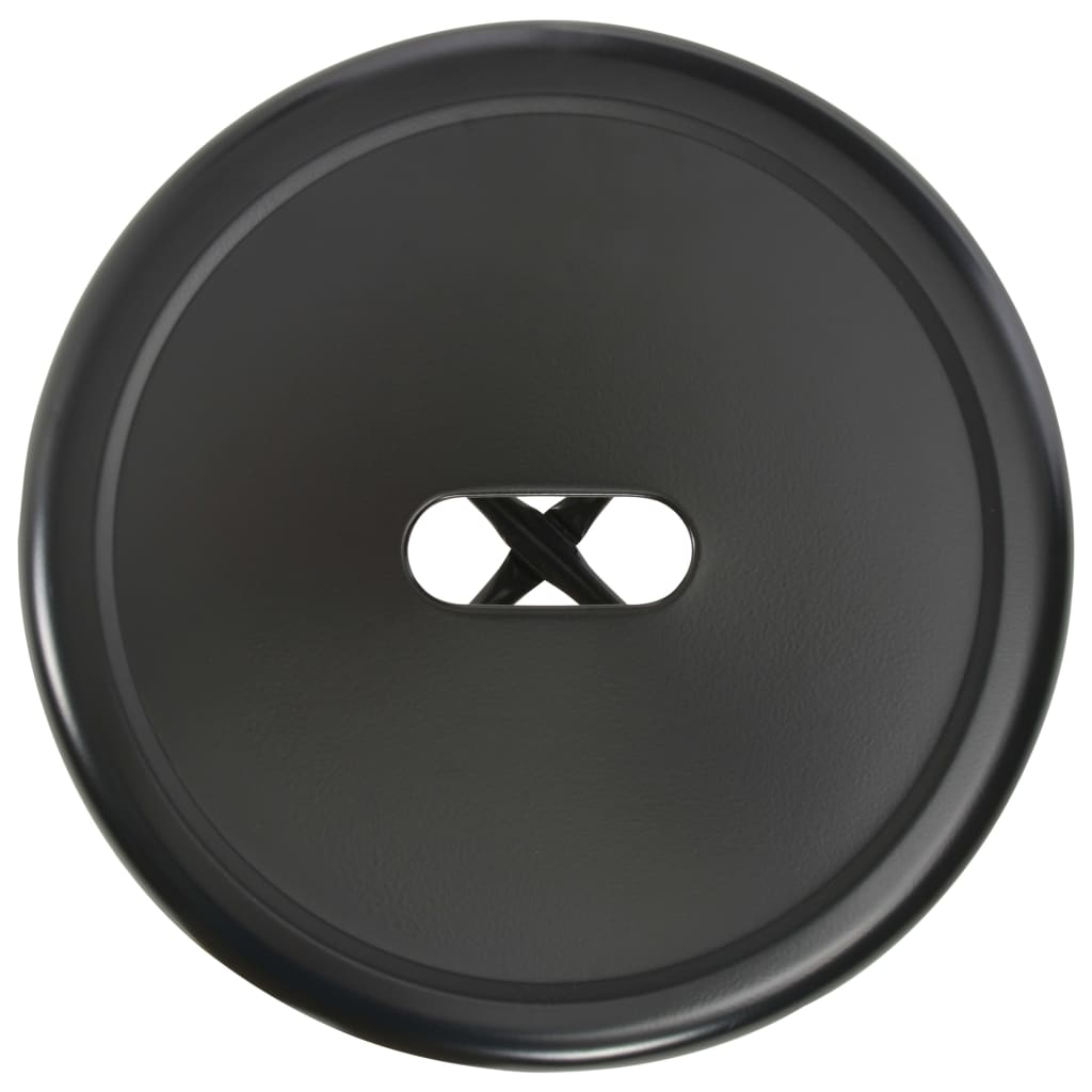 vidaXL Taburetes de cocina 2 unidades de acero negro