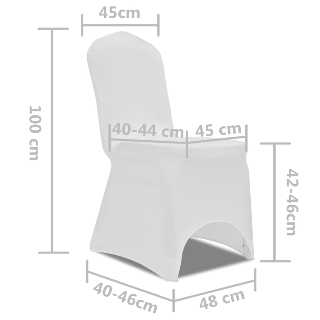 vidaXL Funda de silla elástica 50 unidades