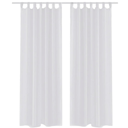 2 Cortinas blancas transparentes 140 x 175 cm