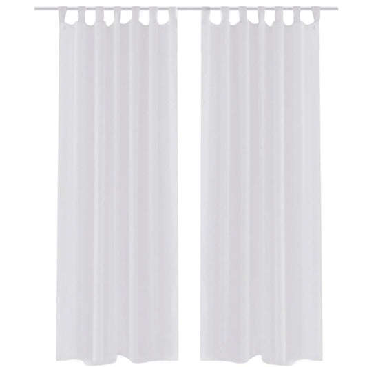 vidaXL Cortina blanca transparente 2 piezas 140x245 cm