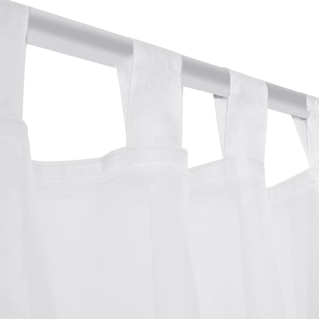 vidaXL Cortina blanca transparente 2 piezas 140x245 cm