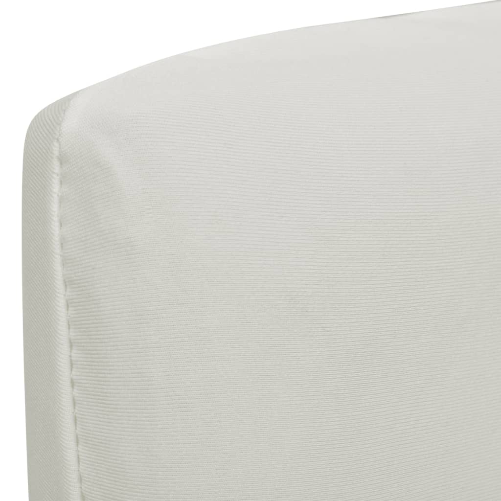 Funda para silla elástica recta 6 unidades crema