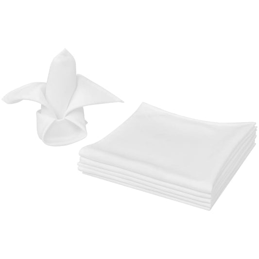 50 servilletas blancas de tela 50 x 50 cm