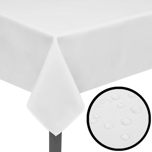 5 manteles blancos 130 x 130 cm