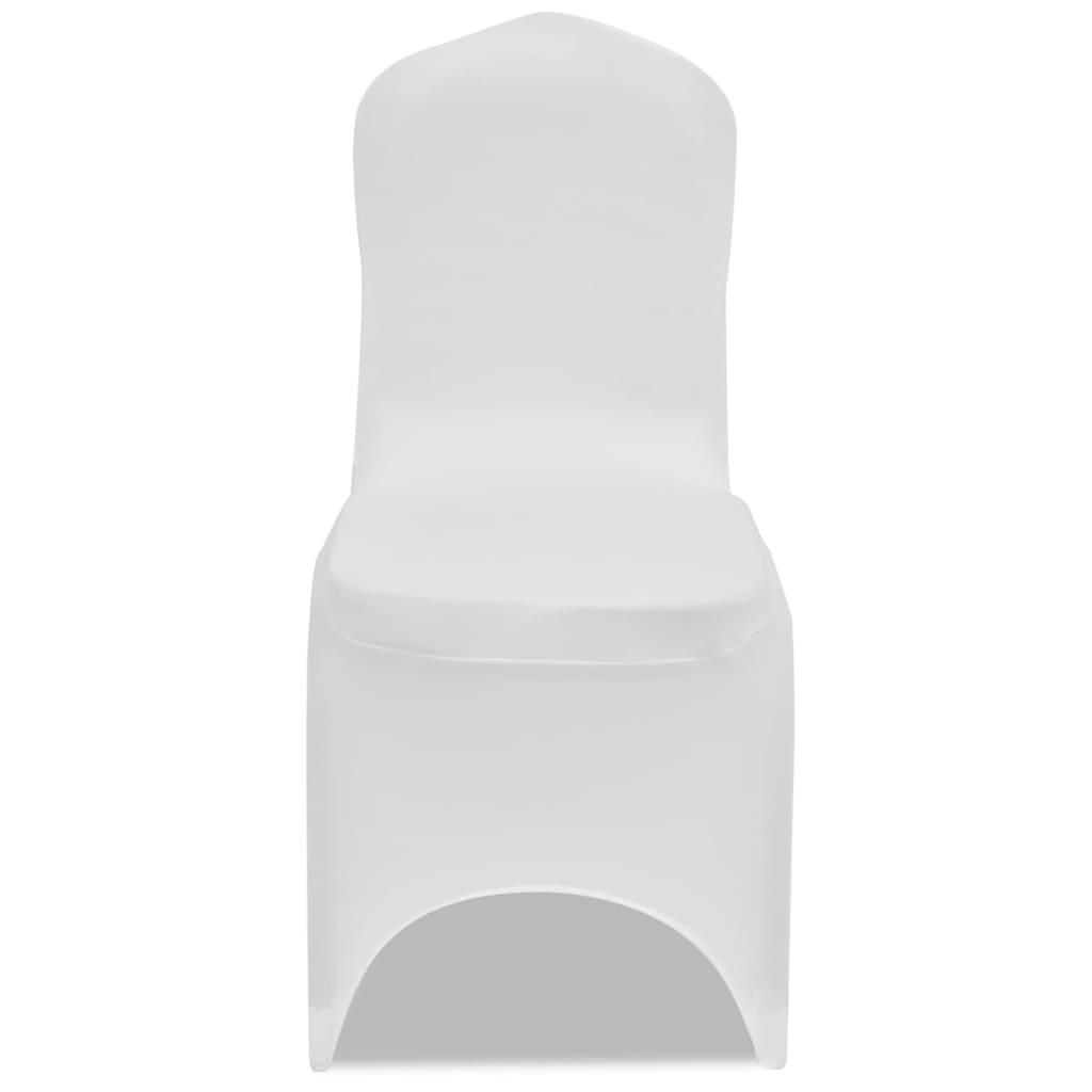 vidaXL Funda de silla elástica 4 unidades blanca