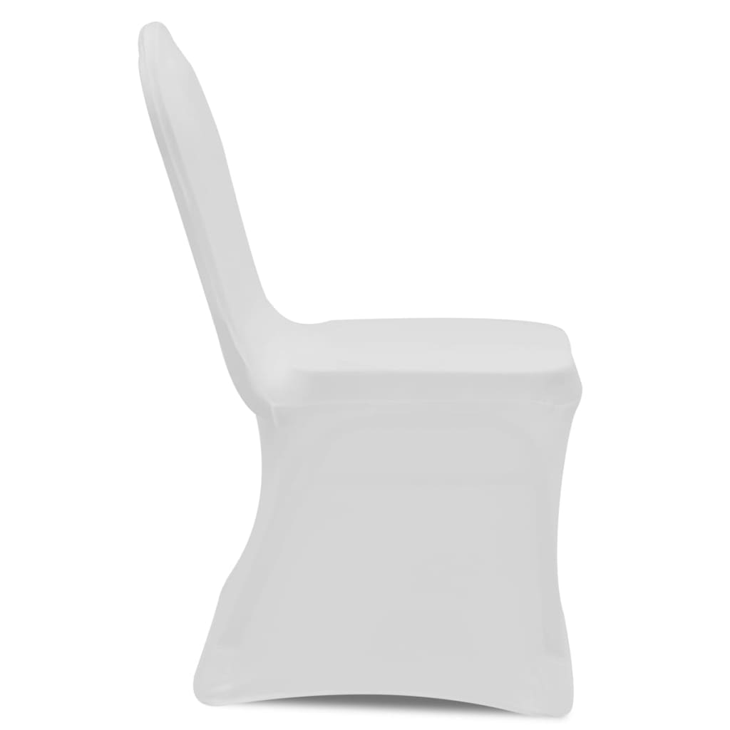 vidaXL Funda de silla elástica 4 unidades blanca