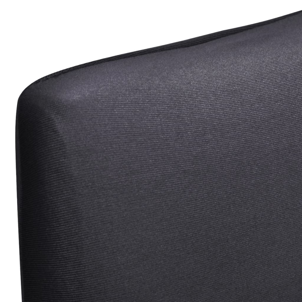 vidaXL Funda para silla elástica recta 6 unidades gris antracita