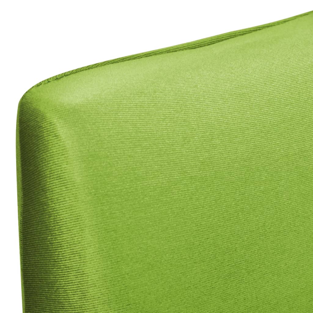 vidaXL Funda para silla elástica recta 4 unidades verde