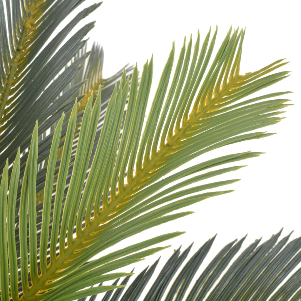 vidaXL Planta artificial palmera cica con macetero 90 cm verde