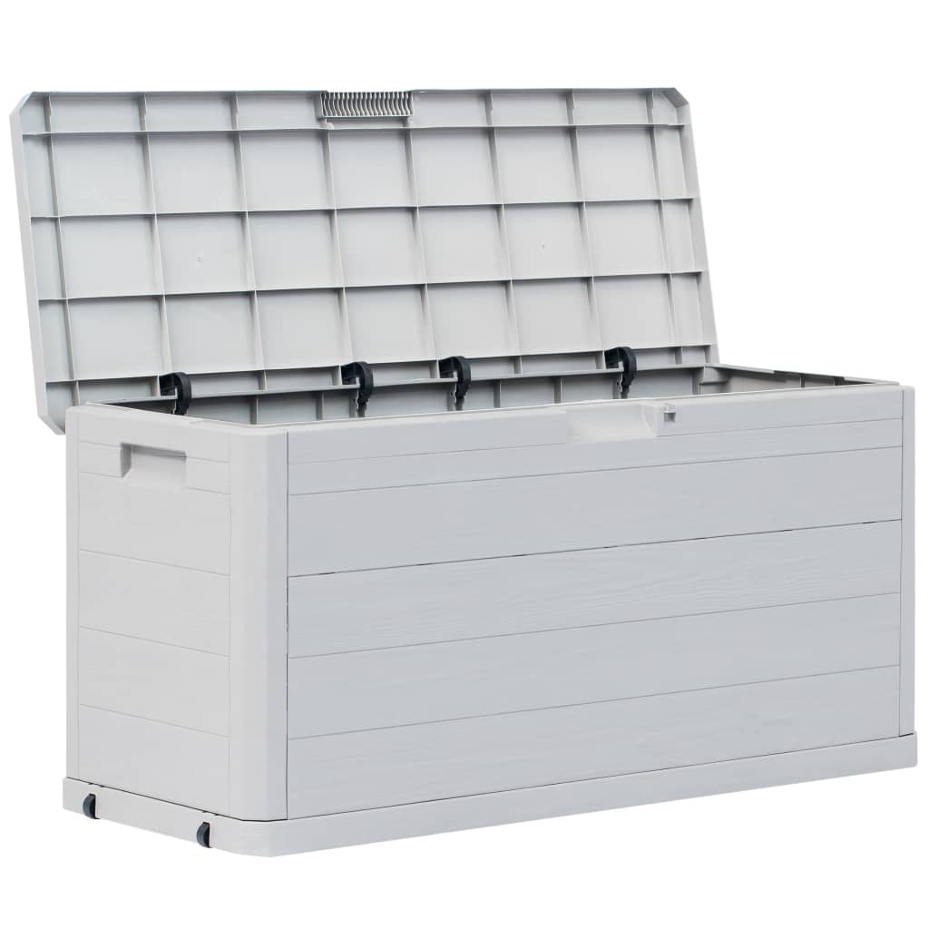 vidaXL Caja de almacenamiento de jardín 280 L gris claro