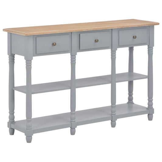 vidaXL Mesa consola de MDF gris 120x30x76 cm