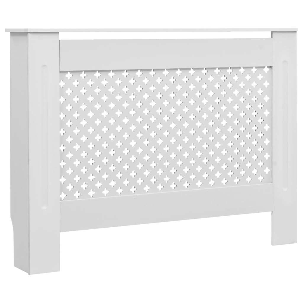 vidaXL Cubierta para radiador MDF blanco 112x19x81,5 cm