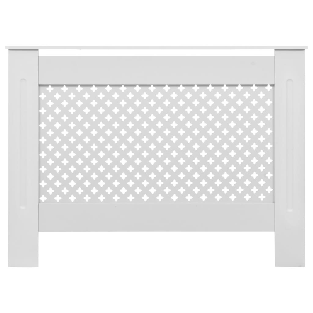 vidaXL Cubierta para radiador MDF blanco 112x19x81,5 cm