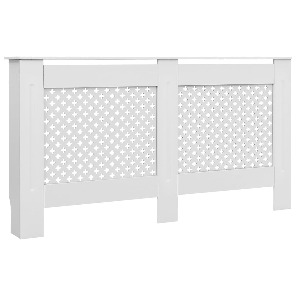 vidaXL Cubierta para radiador MDF blanco 152x19x81,5 cm