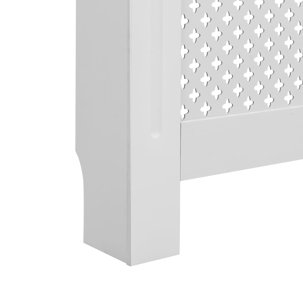 vidaXL Cubierta para radiador MDF blanco 152x19x81,5 cm