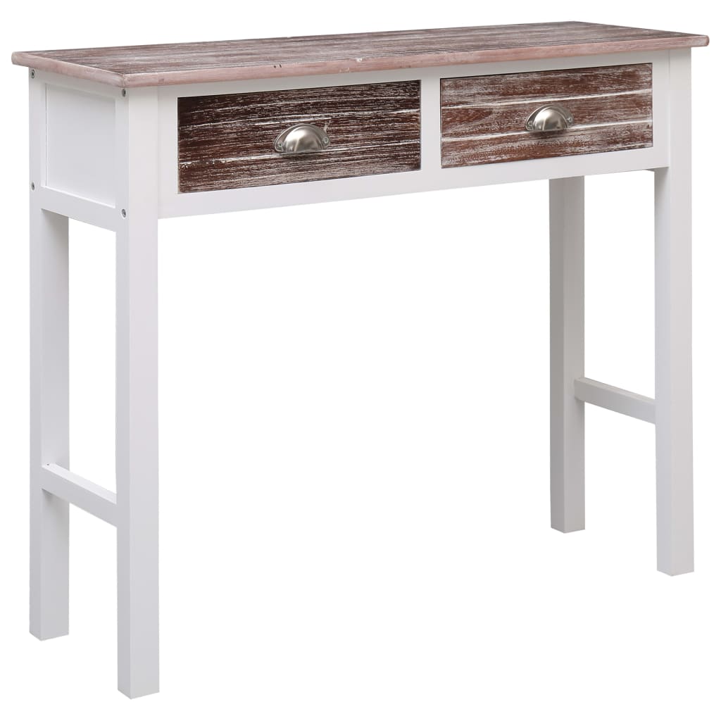 vidaXL Mesa consola de madera marrón 90x30x77 cm