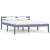 vidaXL Estructura de cama de madera maciza de pino gris 140x200 cm