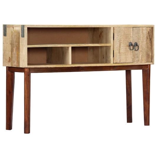 vidaXL Mesa consola de madera maciza de mango rugosa 115x30x76 cm