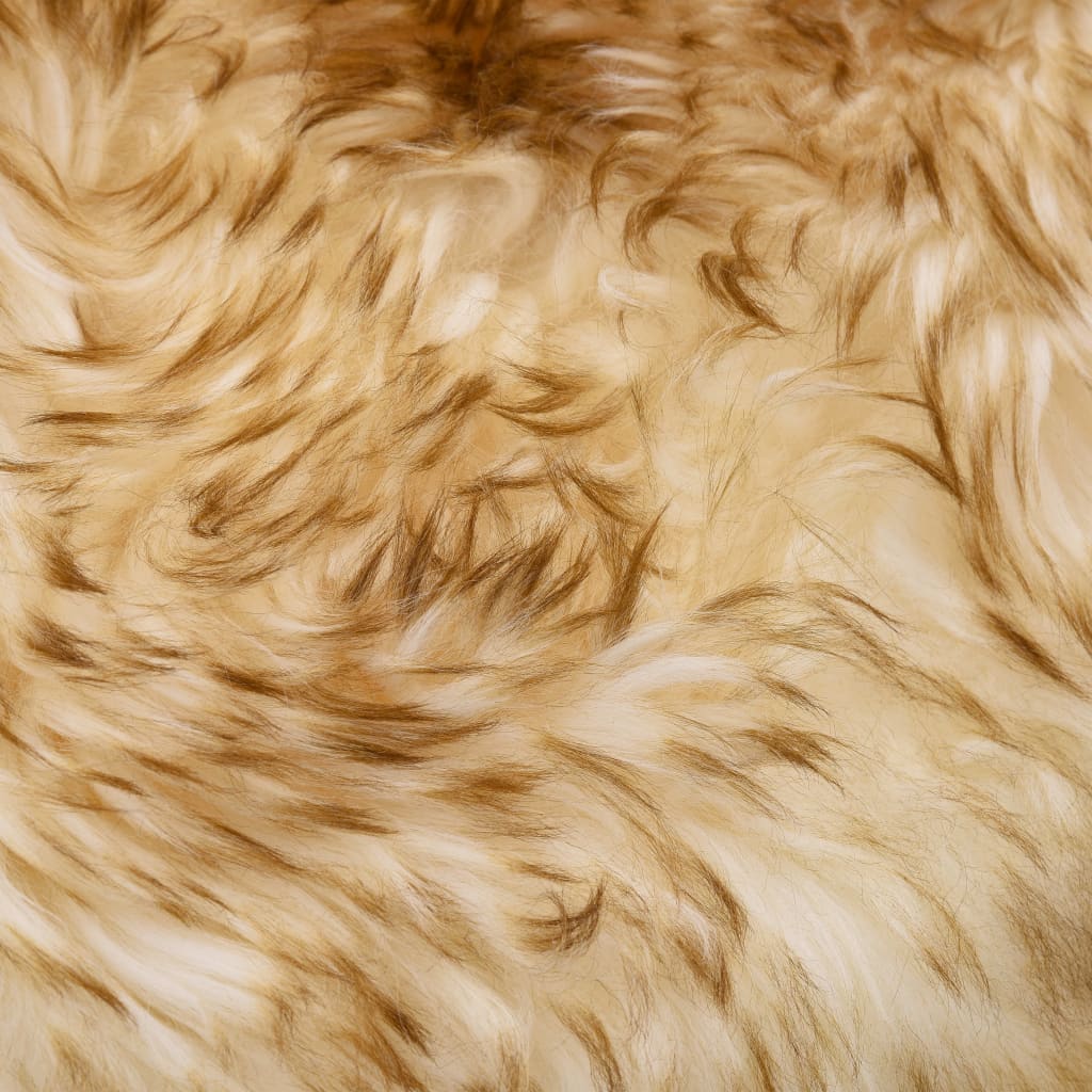vidaXL Alfombra de piel de oveja mezcla de marrón 60x180 cm