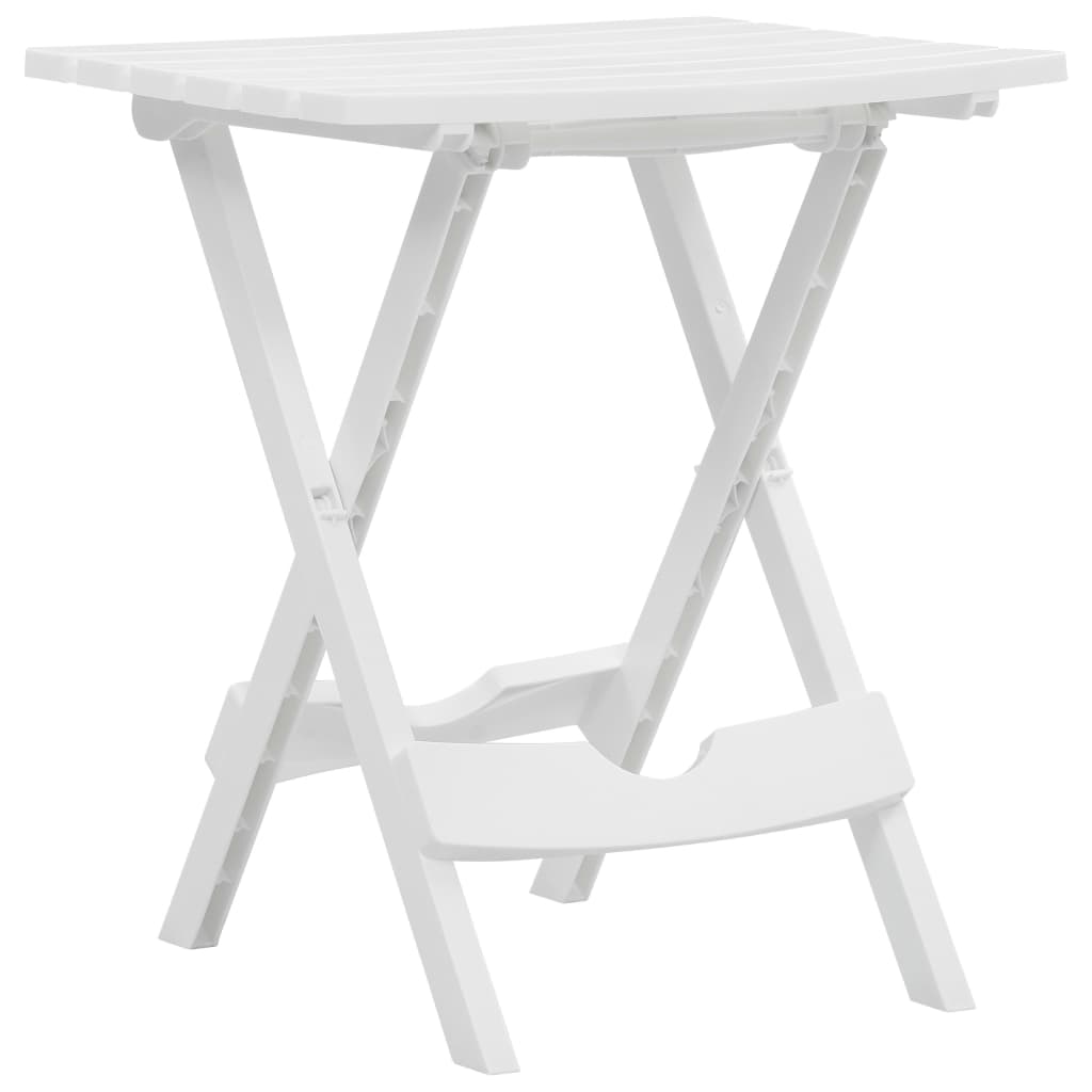 vidaXL Mesa de jardín plegable blanco 45,5x38,5x50 cm